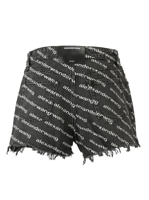 Shorts denim con logo stampato ALEXANDER WANG | 4DC1214896060